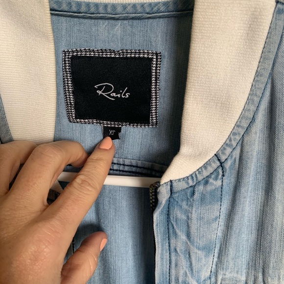 Rails tencel denim bomber jacket XS - Picture 2 of 4